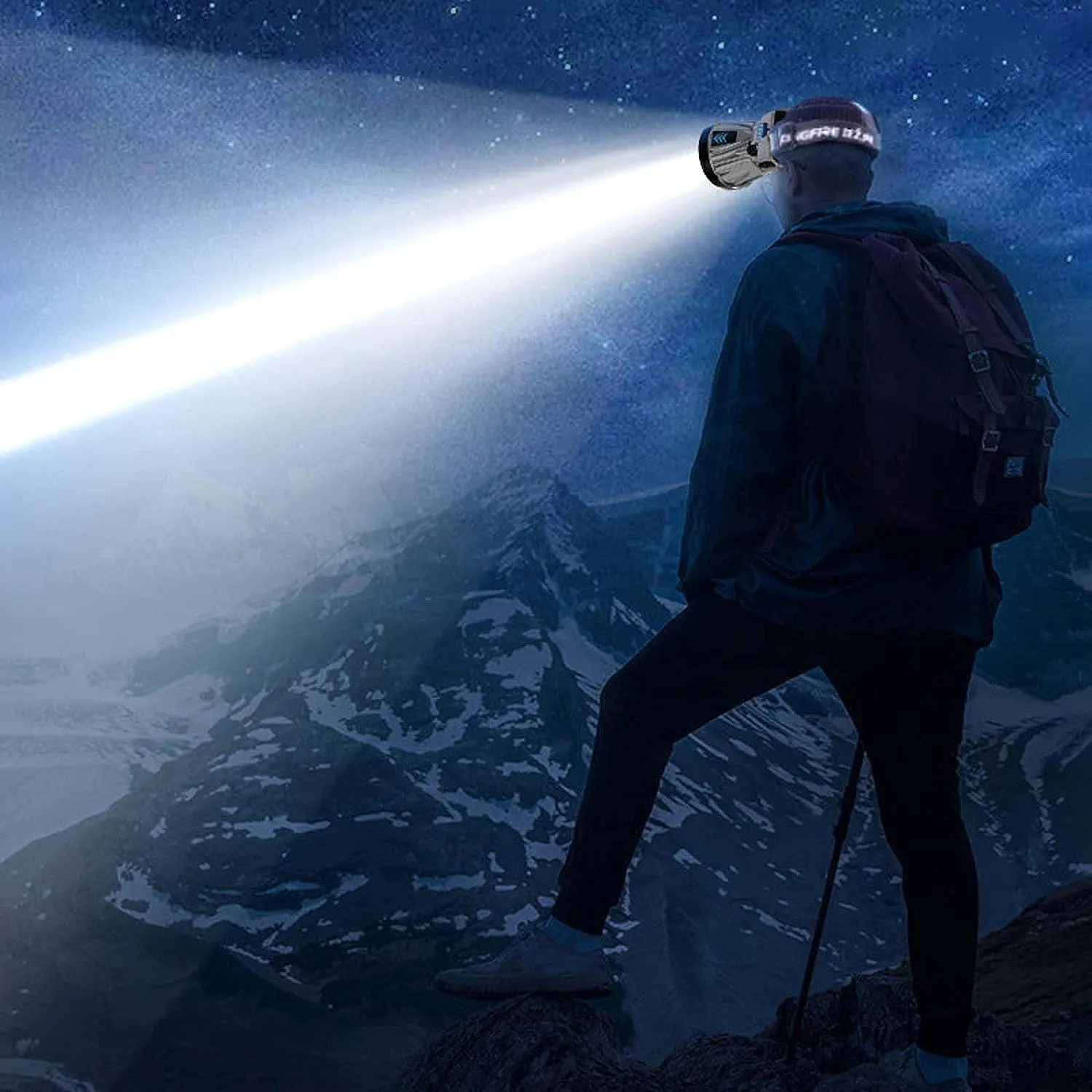 Super Bright Rechargeable High Power Headlamp,LED Headlamp Rechargeable Head Lamp,Powerful Tactical Spotlight Outdoor Waterproof Portable Headlamp,for Camping,Running,Fishing (Yellow Light)