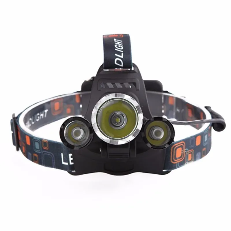 Super Bright Triple LED Headlamp (WATERPROOF & RECHARGEABLE)