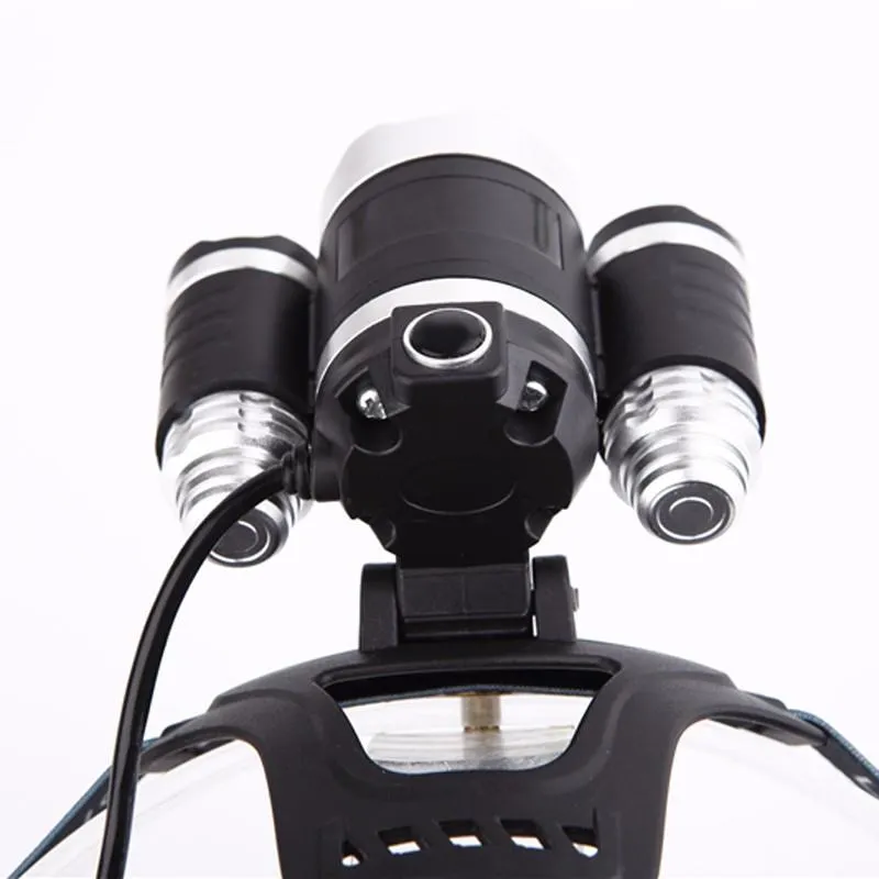 Super Bright Triple LED Headlamp (WATERPROOF & RECHARGEABLE)