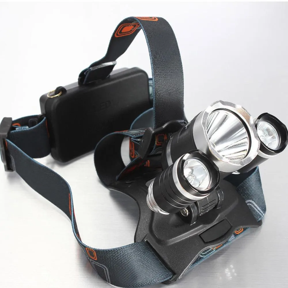Super Bright Triple LED Headlamp (WATERPROOF & RECHARGEABLE)