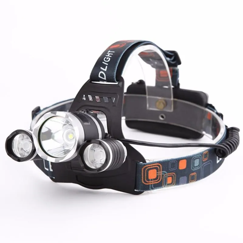 Super Bright Triple LED Headlamp (WATERPROOF & RECHARGEABLE)
