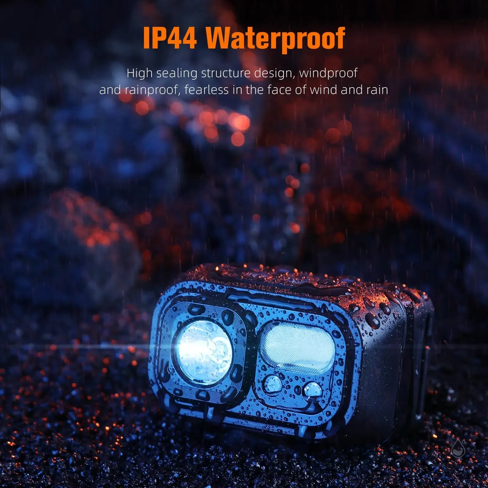 SUPERFIRE HL23 Mini LED Headlamp – USB-C Rechargeable, Motion Sensor, 9 Lighting Modes