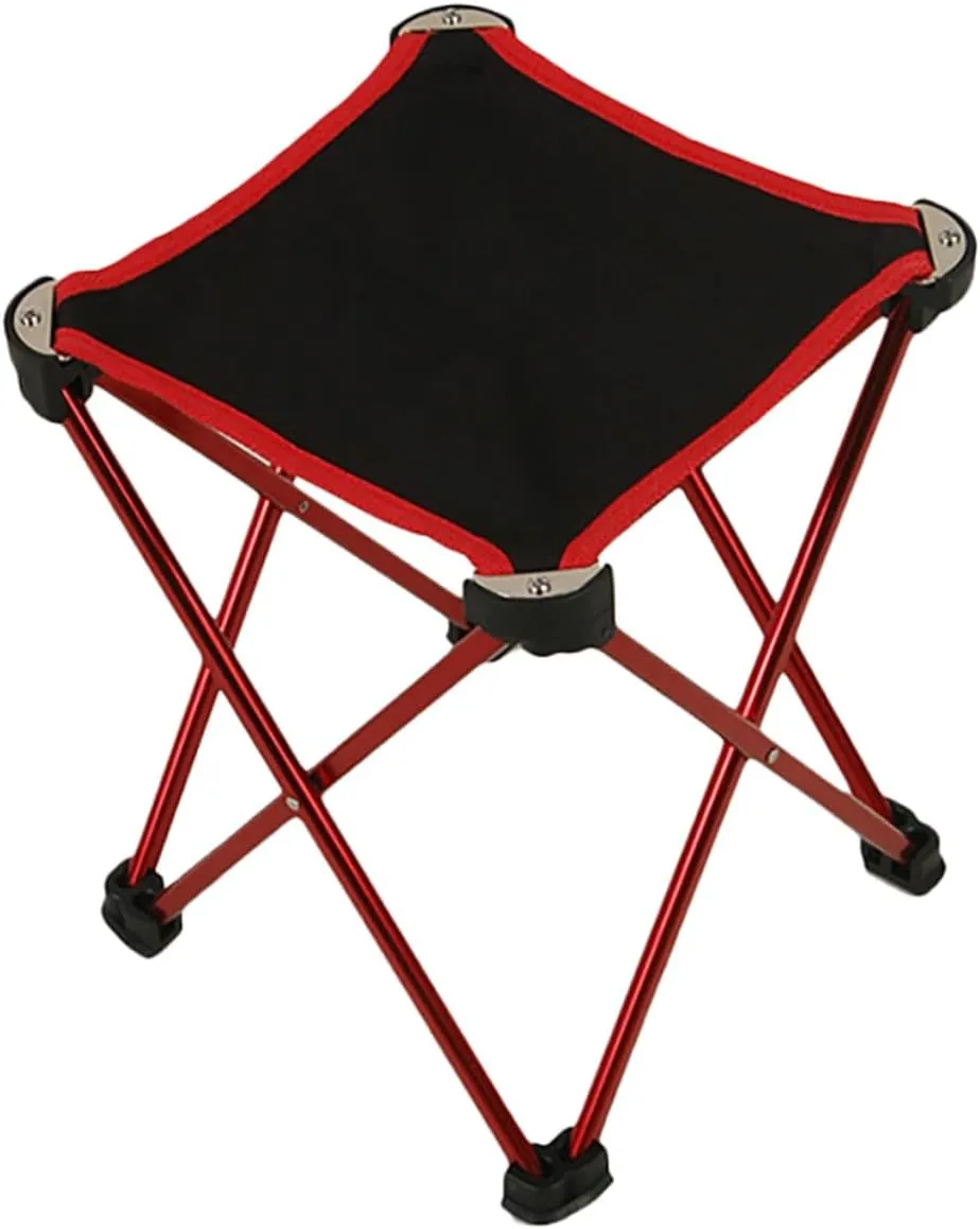 SUPVOX 1pc Portable Folding Camping Chair Stylish Stool for Outdoor Use Lightweight Design for for Fishing Barbecues and Red