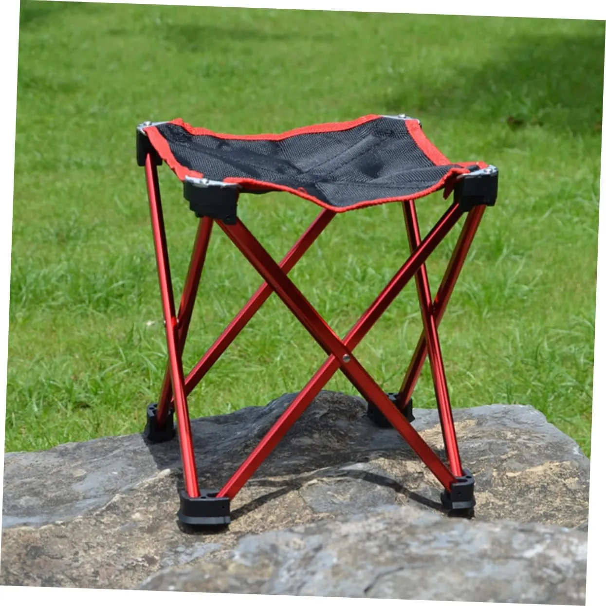 SUPVOX 1pc Portable Folding Camping Chair Stylish Stool for Outdoor Use Lightweight Design for for Fishing Barbecues and Red