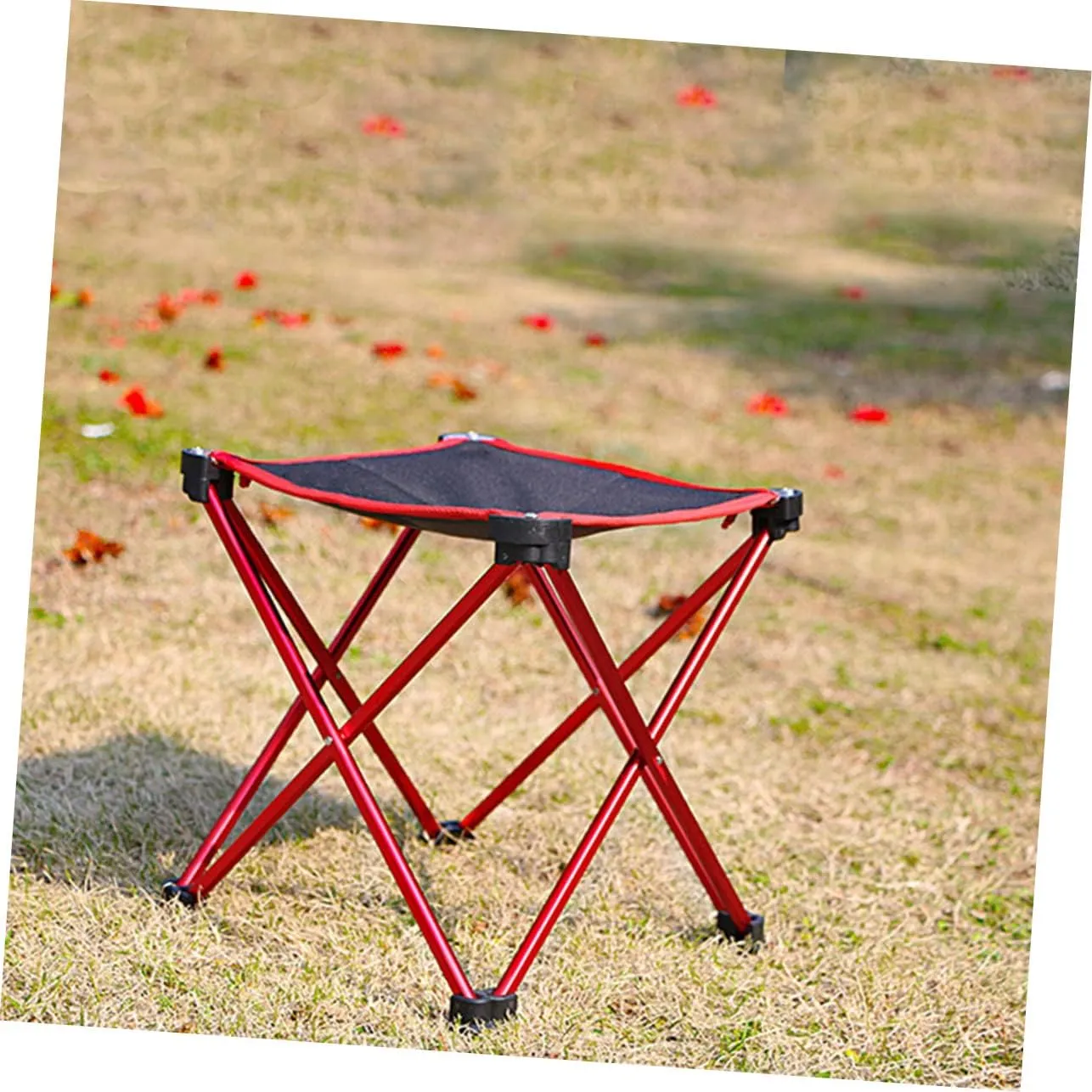 SUPVOX 1pc Portable Folding Camping Chair Stylish Stool for Outdoor Use Lightweight Design for for Fishing Barbecues and Red