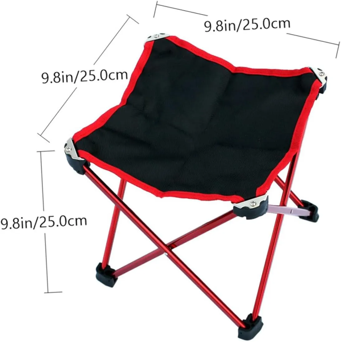 SUPVOX 1pc Portable Folding Camping Chair Stylish Stool for Outdoor Use Lightweight Design for for Fishing Barbecues and Red