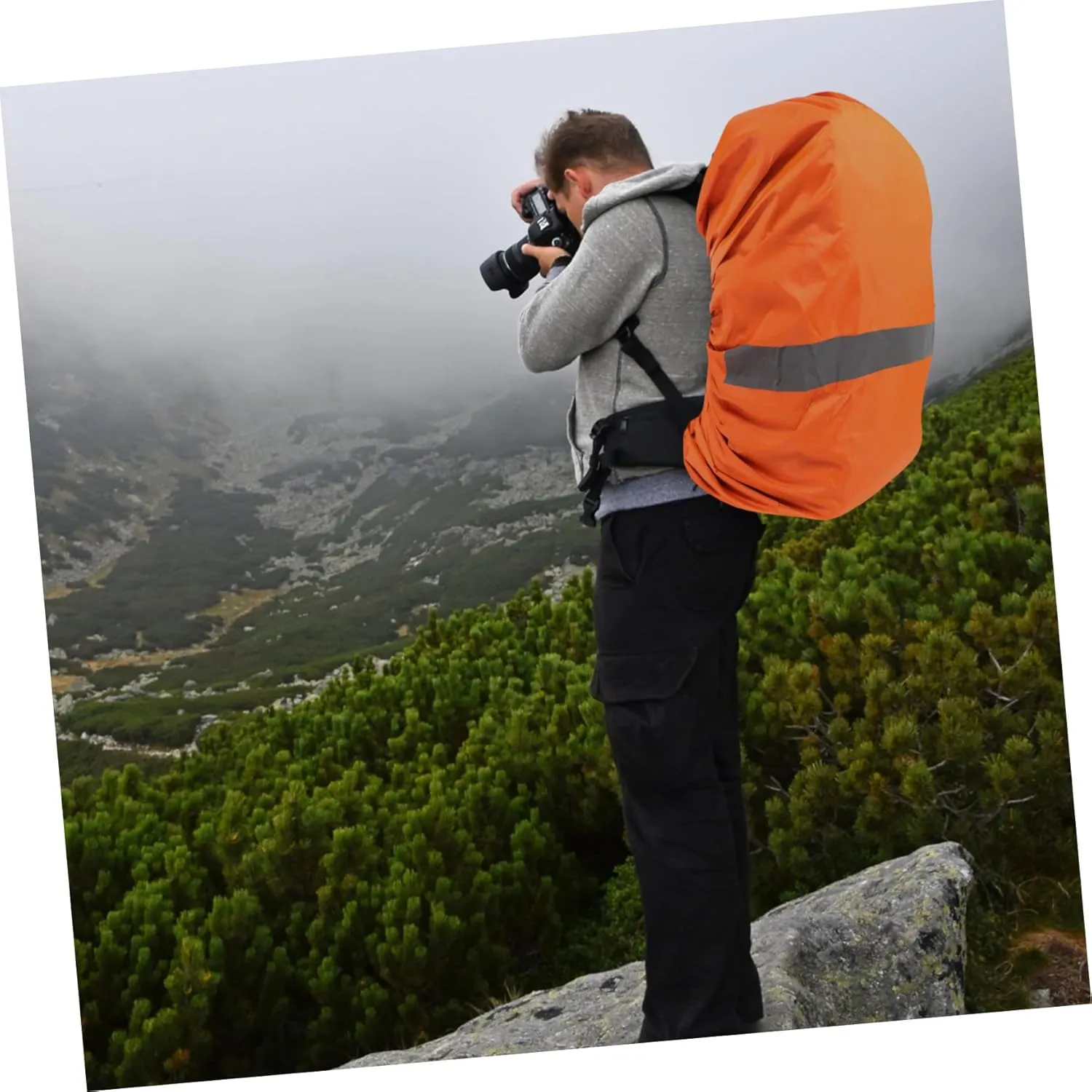 SUPVOX Back Cover for Biking Back Rain Cover Hiking Back Rain Cover Outdoor Back Rain Cover Orange t Inner
