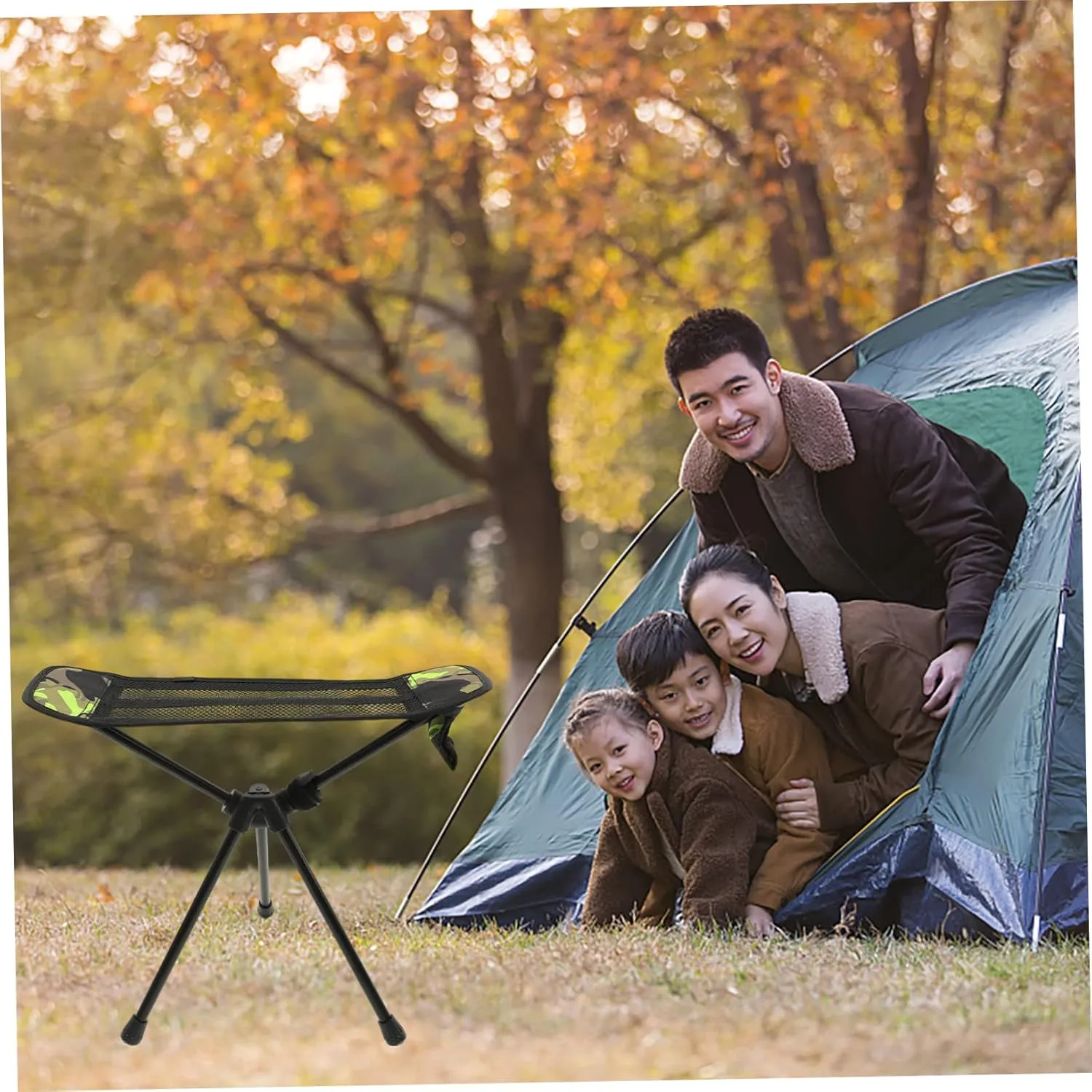SUPVOX Portable Folding Fishing Chair Lightweight Outdoor Stool for Camping Hiking BBQ and Travel Durable Design with Storage Bag for Beach Garden and Outdoor Activities