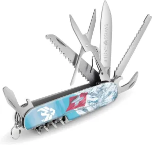 Swiss Eagle Premium Quality Multi Tool Pocket Knife for Men - Packs 12 Tools In Your Pocket - navaja suiza