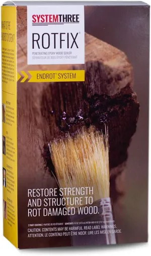 System Three Resins Rotfix Wood Restoration Rot Repair, 24-Ounce