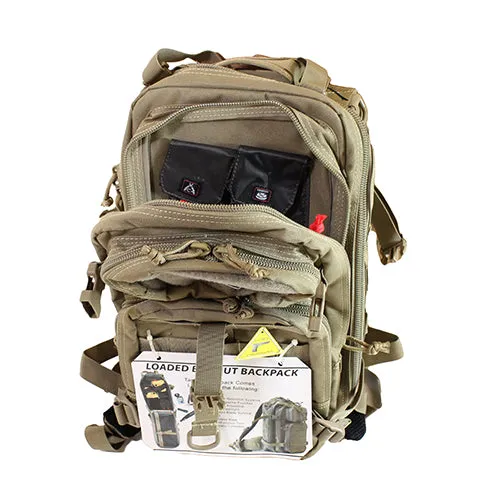 Tactical Bugout "loaded" Backpack-med,tan