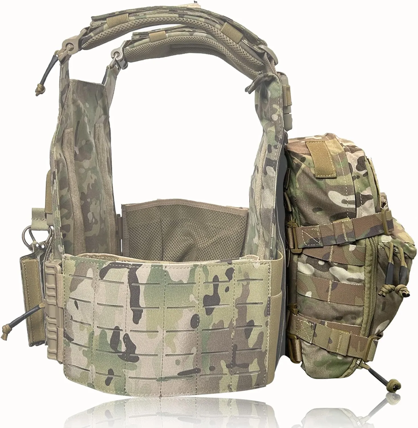 Tactical Hydration Backpack for 2L Hydration Bladder, Lightweight Hydration Backpack MOLLE Water Carrier for 2L Hydration Bladder Reservoir Pack for Hiking Biking Running Climbing