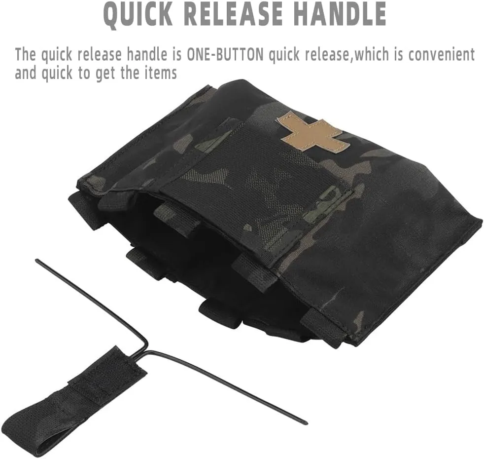 Tactical IFAK LBT MOLLE Pouch, Quick Release Tactical First Aid Medical Kit for LBT 9022B Hunting Vest Belt EDC Bag