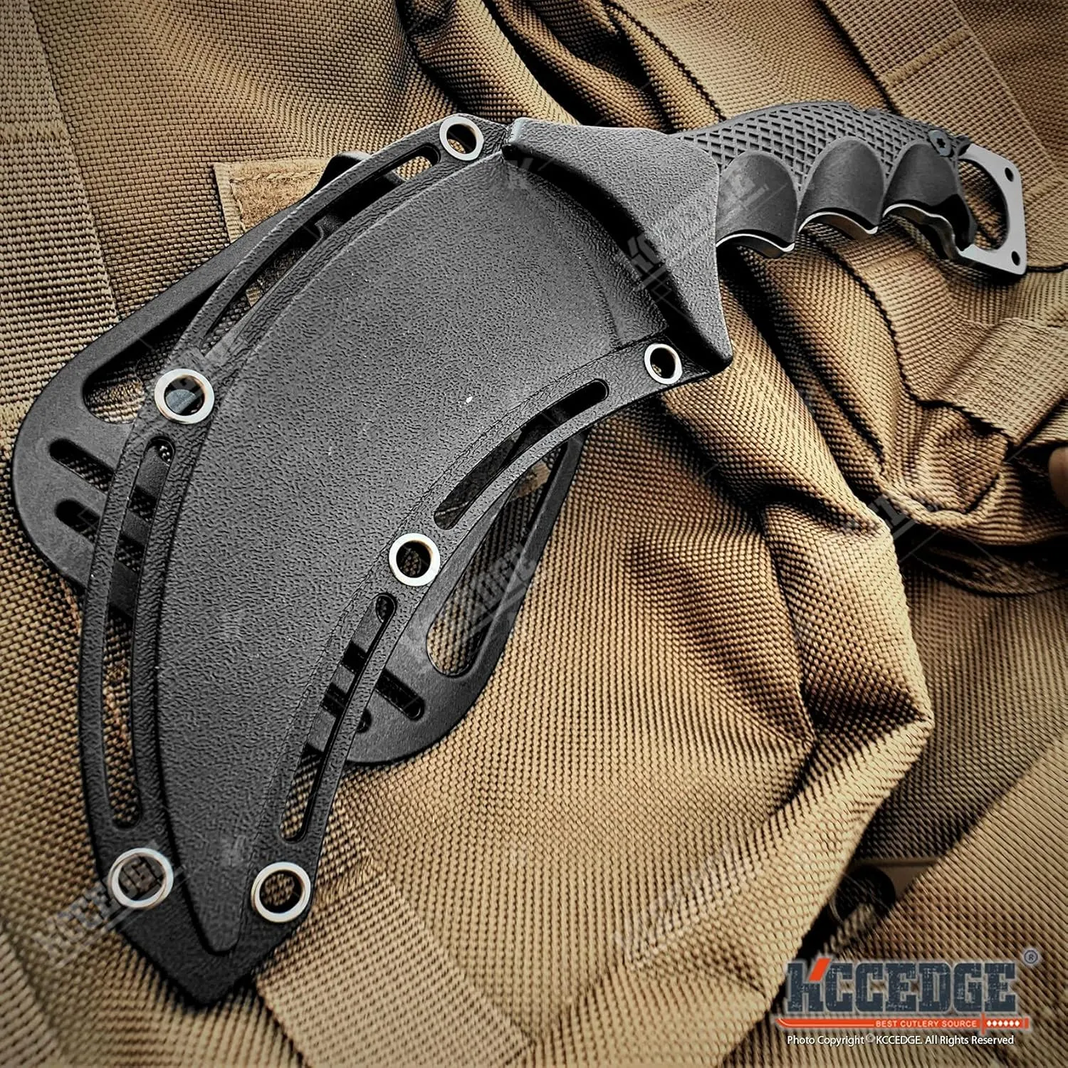 Tactical Knife Hunting Knife Survival Knife Karambit Fixed Blade Knife Razor Sharp Edge Camping Accessories Camping Gear Survival Kit Survival Gear Tactical Gear 82422 (Silver)