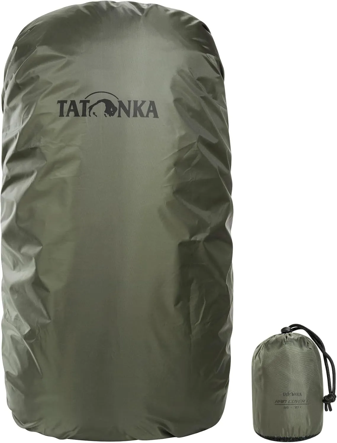 Tatonka Lightweight rain Cover for Backpacks Litre Volume, Stone Grey Olive, 55-70 l