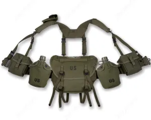 TBQATNTS WW2 Gear, Vietnam War Equipment, American M1956 M1961M14 Long Bag, Equipment Combination First Aid Kit Water Bottle Shoulder Bag