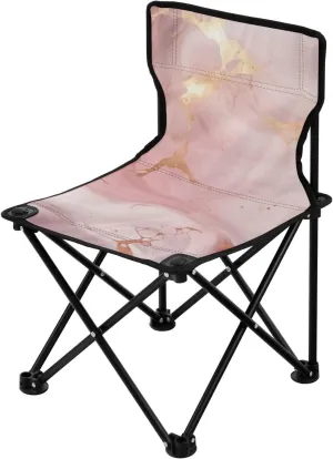 Texture Portable Outdoor Folding Chair Anti-Slip Padded Oxford Cloth Stool Camping Chair Small for Beach Hiking Fishing Gardening Quad Camp Chair