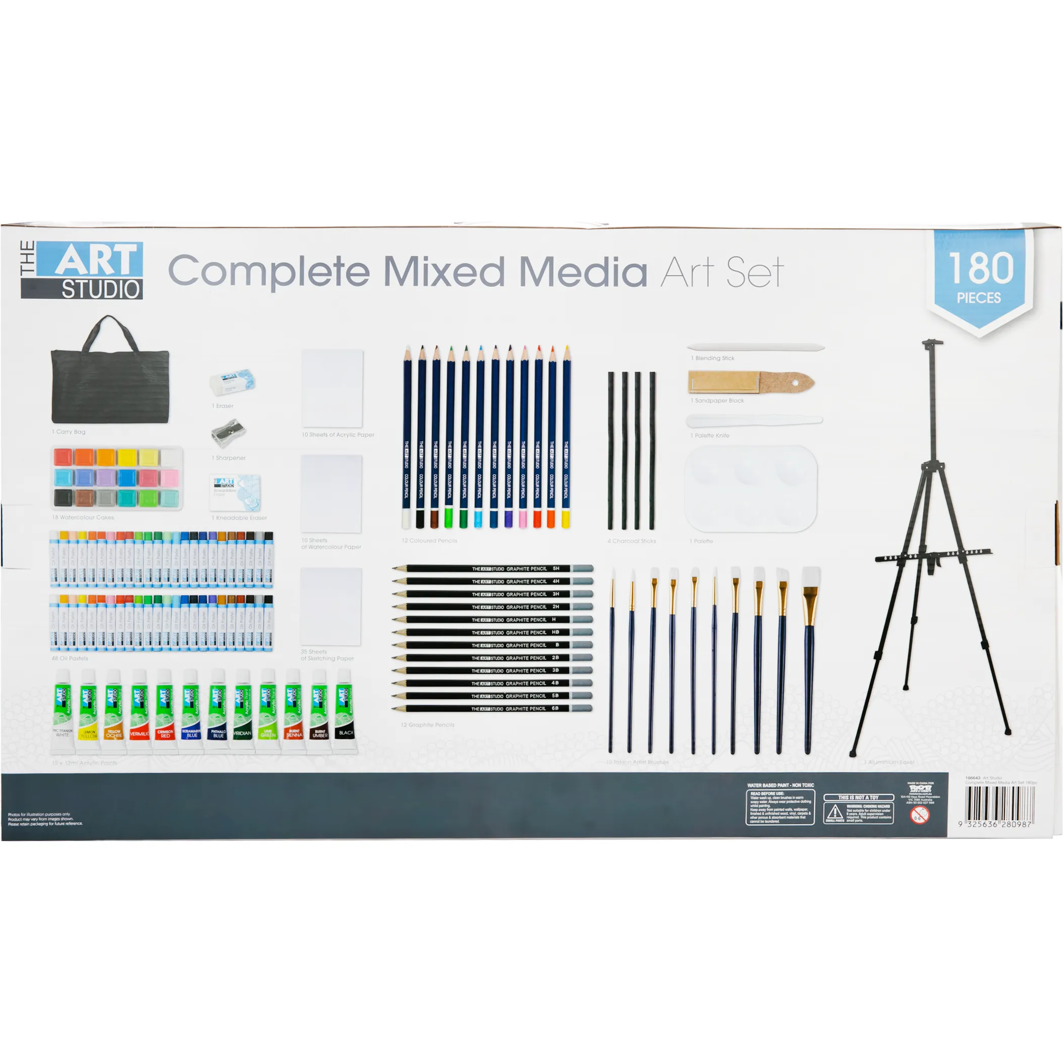 The Art Studio Complete Mixed Media Art Set (180 Pieces)