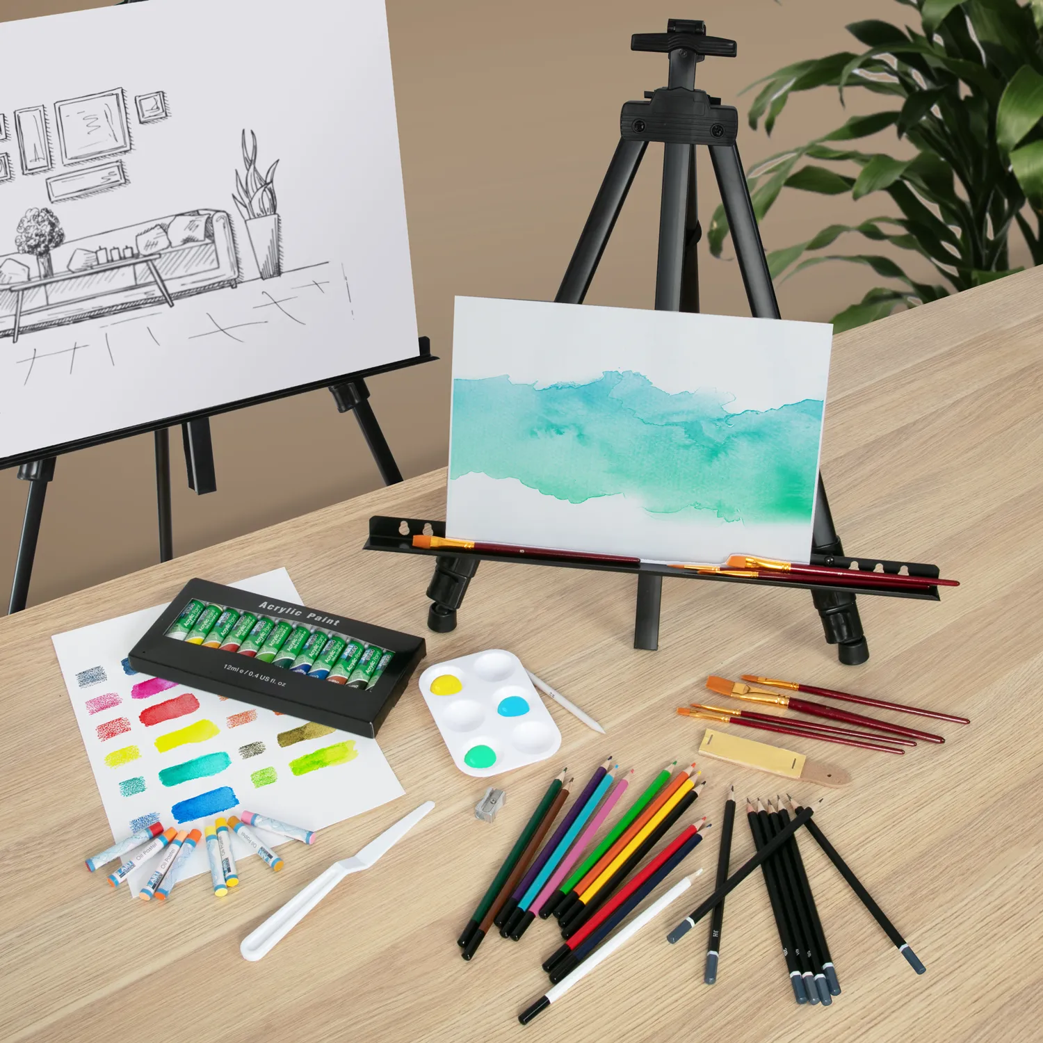 The Art Studio Complete Mixed Media Art Set (180 Pieces)