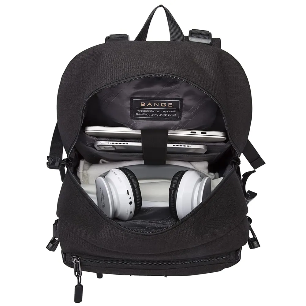 THE CLOWNFISH Water Resistant Laptop Backpack - Comfortable & Spacious | Trolley Sleeve | 15.6" | Black