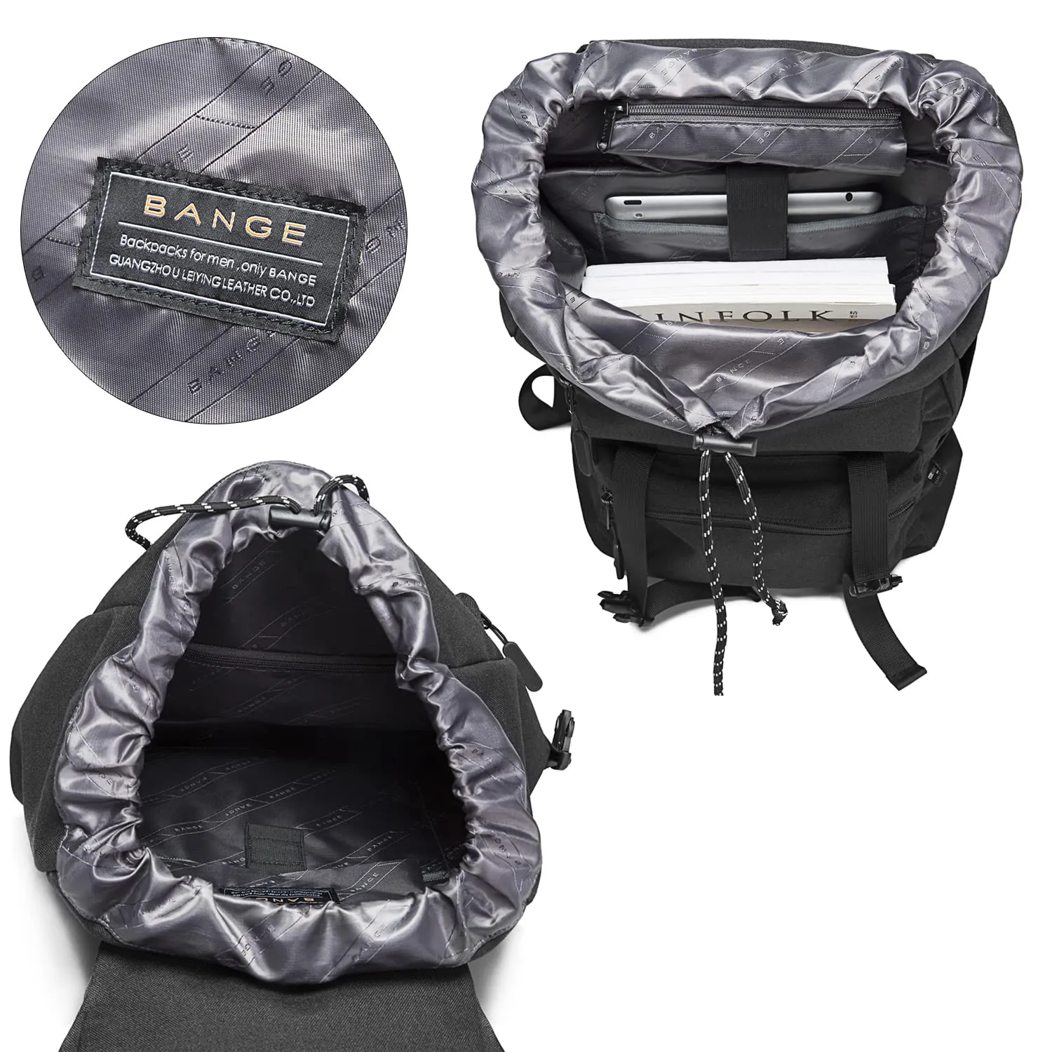 THE CLOWNFISH Water Resistant Laptop Backpack - Comfortable & Spacious | Trolley Sleeve | 15.6" | Black