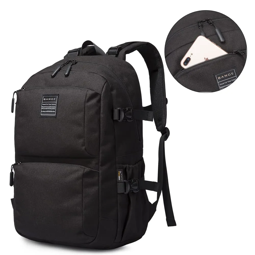 THE CLOWNFISH Water Resistant Laptop Backpack - Comfortable & Spacious | Trolley Sleeve | 15.6" | Black