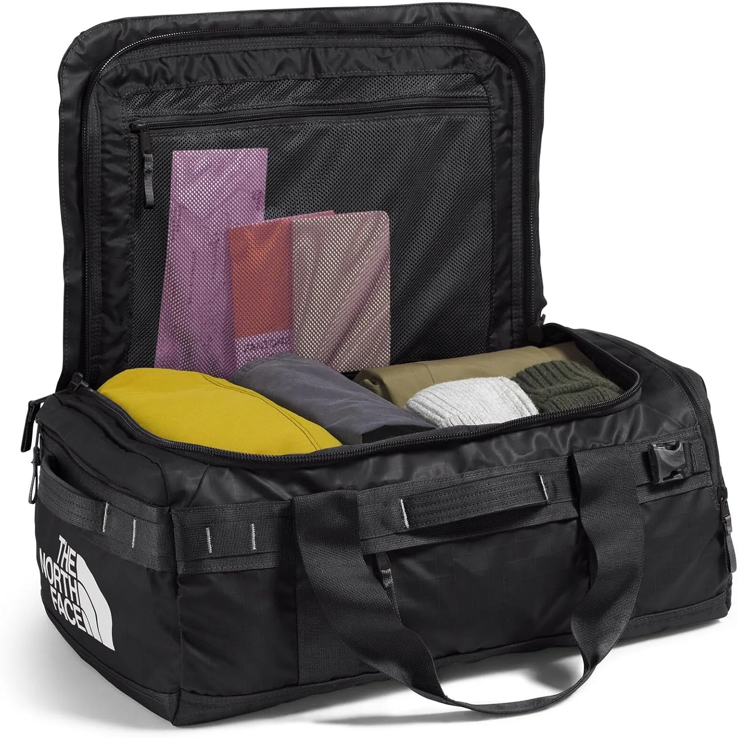 THE NORTH FACE Base Camp Voyager Duffel—42L - PFAS Free, TNF Black/TNF White-NPF, One Size
