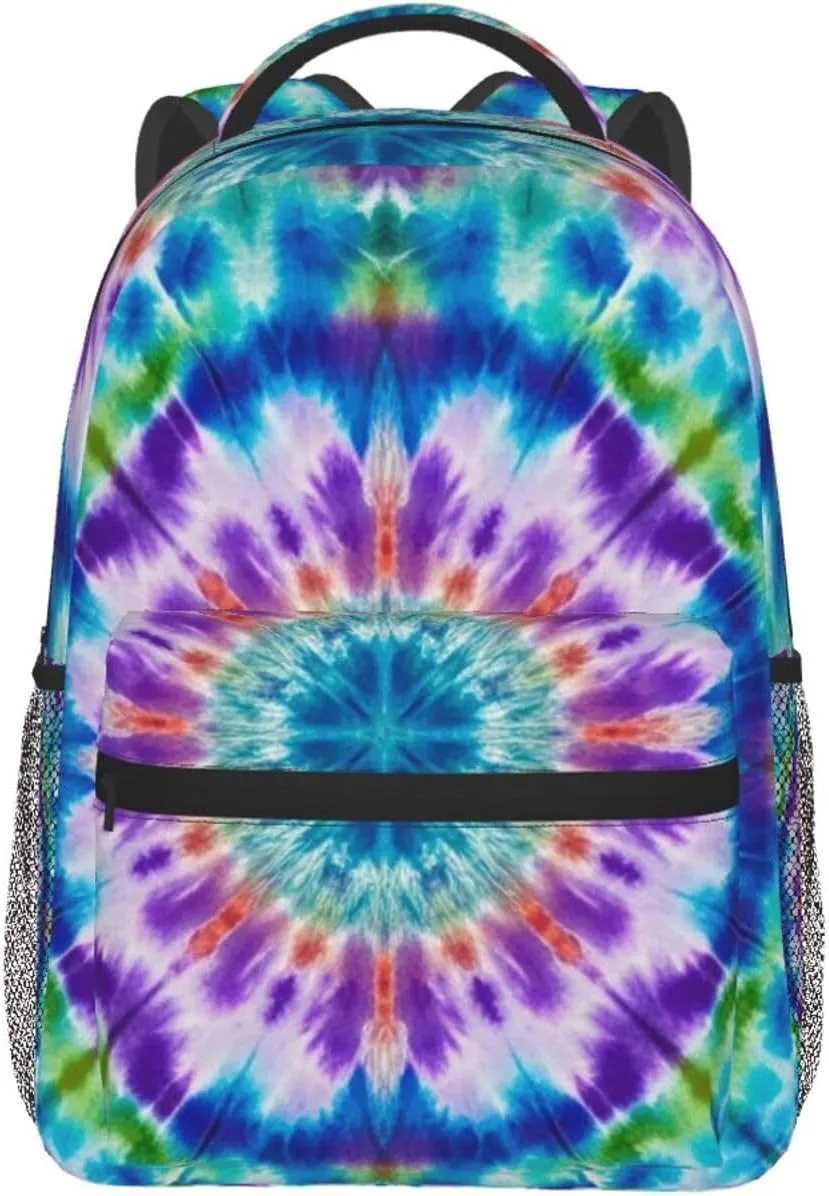 Tie Dye Art Rucksacks Lightweight Multipurpose Anti-Theft Shoulder Bag Large Capacity Business Computer Bag With Smooth Zippers