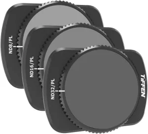 Tiffen Magnetic ND & CPL Filter Kit Compatible with DJI OSMO Pocket 3, 3 Pack ND16 ND64 ND256 CPL Polarizing and Neutral Density Filters, Multi Coated HD Optical Glass/Ultra Slim Aluminum Frame