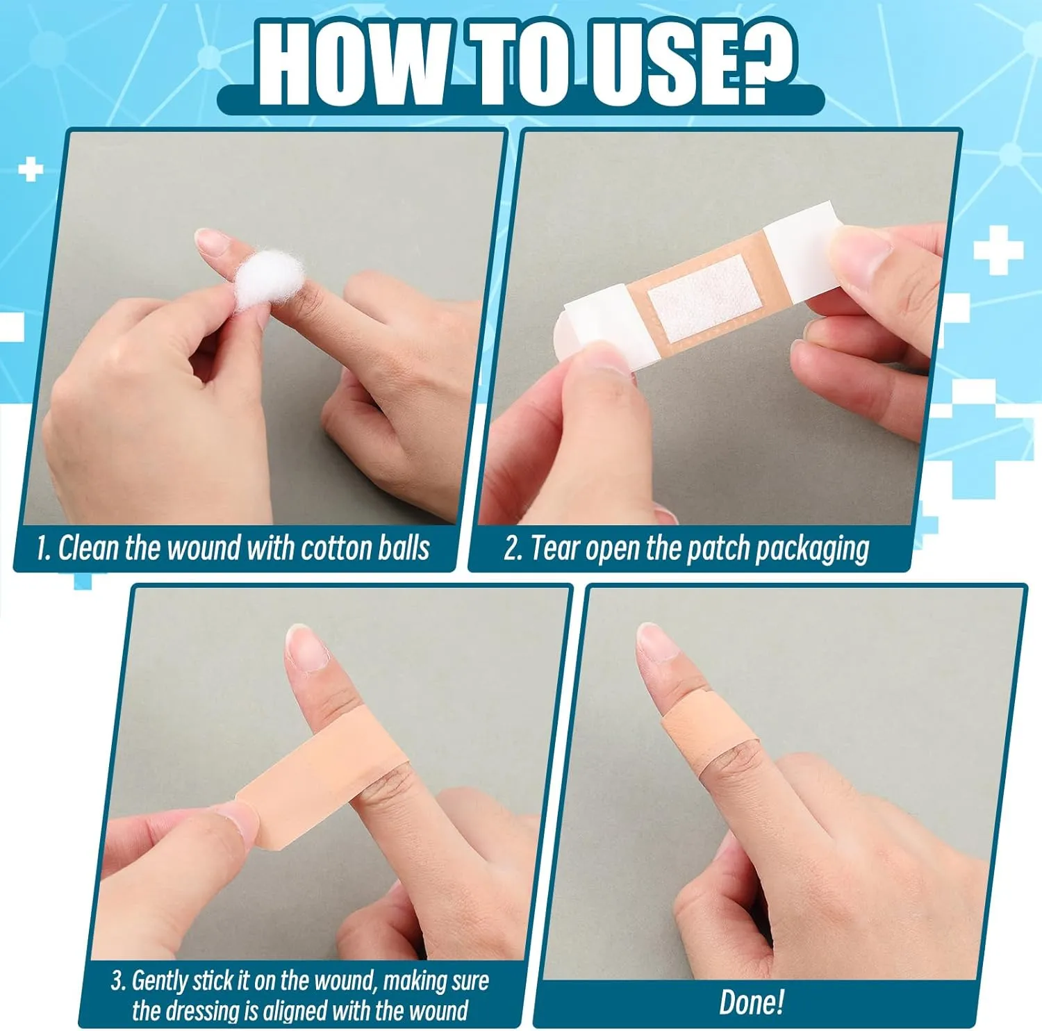 Timgle 1500 Pcs 3/4" x 3" Adhesive Bandages Bulk Waterproof Adhesive Breathable Bandages for Sensitive Skin School Nurses Businesses Travel First Aid Kits Homeless Care Supplies Donations