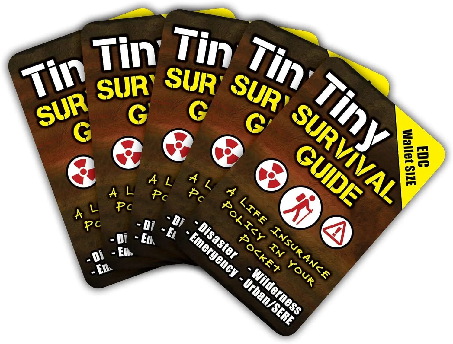Tiny Survival Guide: A Life Insurance Policy in Your Pocket - The Ultimate “Survive Anything” Everyday Carry: Emergency, Disaster Preparedness Micro-Guide, 5-Pack