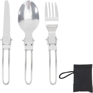 Topyond Portable Stainless Steel Flatware Set - Collapsible Travel Tableware Set for Garden, Picnics, RV Life, and Daily Use