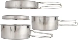 Totority 1 Set Camping Cookware Set Pan Pot Cooking Outdoors Lightweight Supplies Handled Camping Cookware Kit Kits Camper Essential Combined Cookware Travel Picnic Cookware Stainless Steel