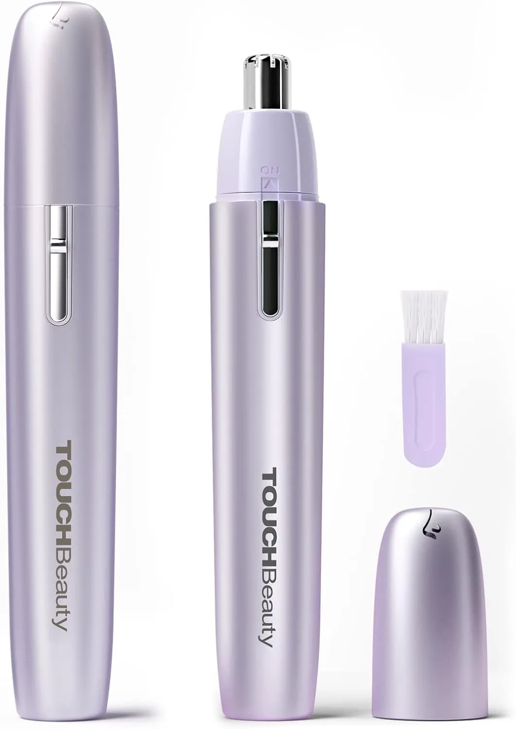 TOUCHBeauty Nose Hair Trimmer for Women, 2 in 1 Professional Painless Nose & Ear Hair Trimmer, Battery-Operated, Dual-Edge Stainless Steel Blades