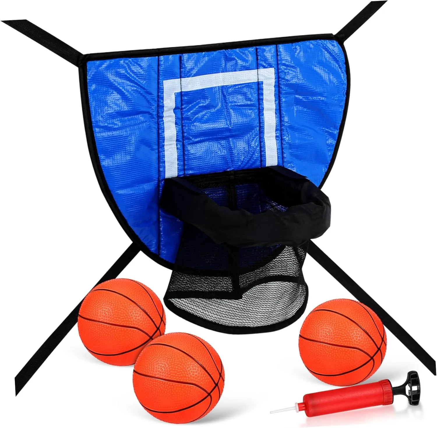 Trampoline Basketball Frame Kit Basketball Hoops Outdoor Use Quick Assembly PVC Construction