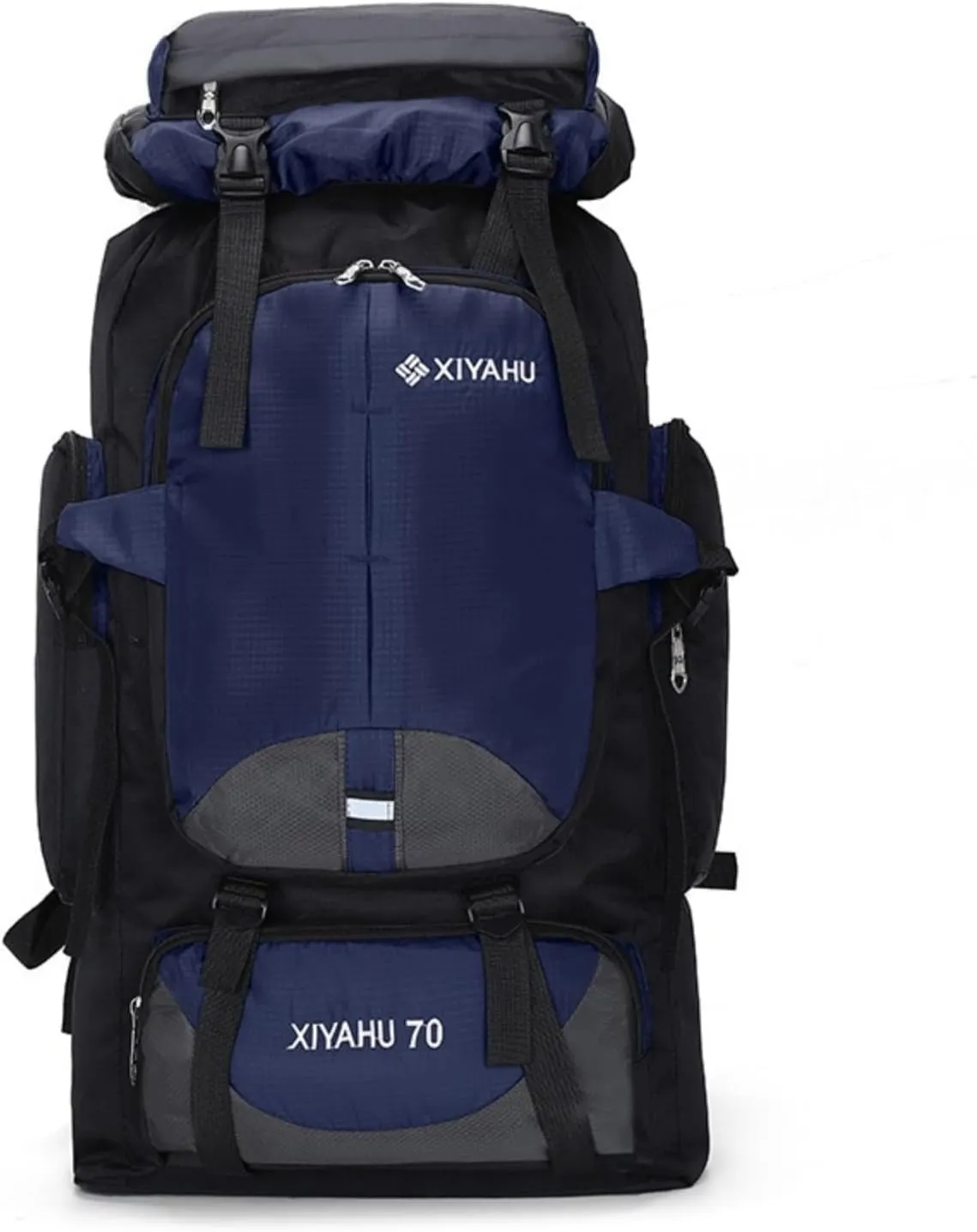 Travel Backpack 70L Rucksack for Men Women Camping Hiking Backpack Nylon Waterproof Backpacks Lightweight Bags (Blue)