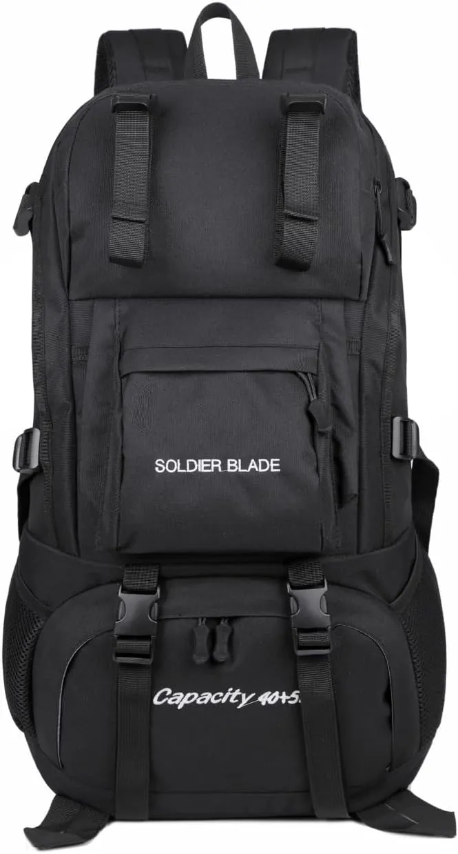 Travel Backpack for Outdoor Sport Camp Hiking Trekking Bag Camping Rucksack（black）