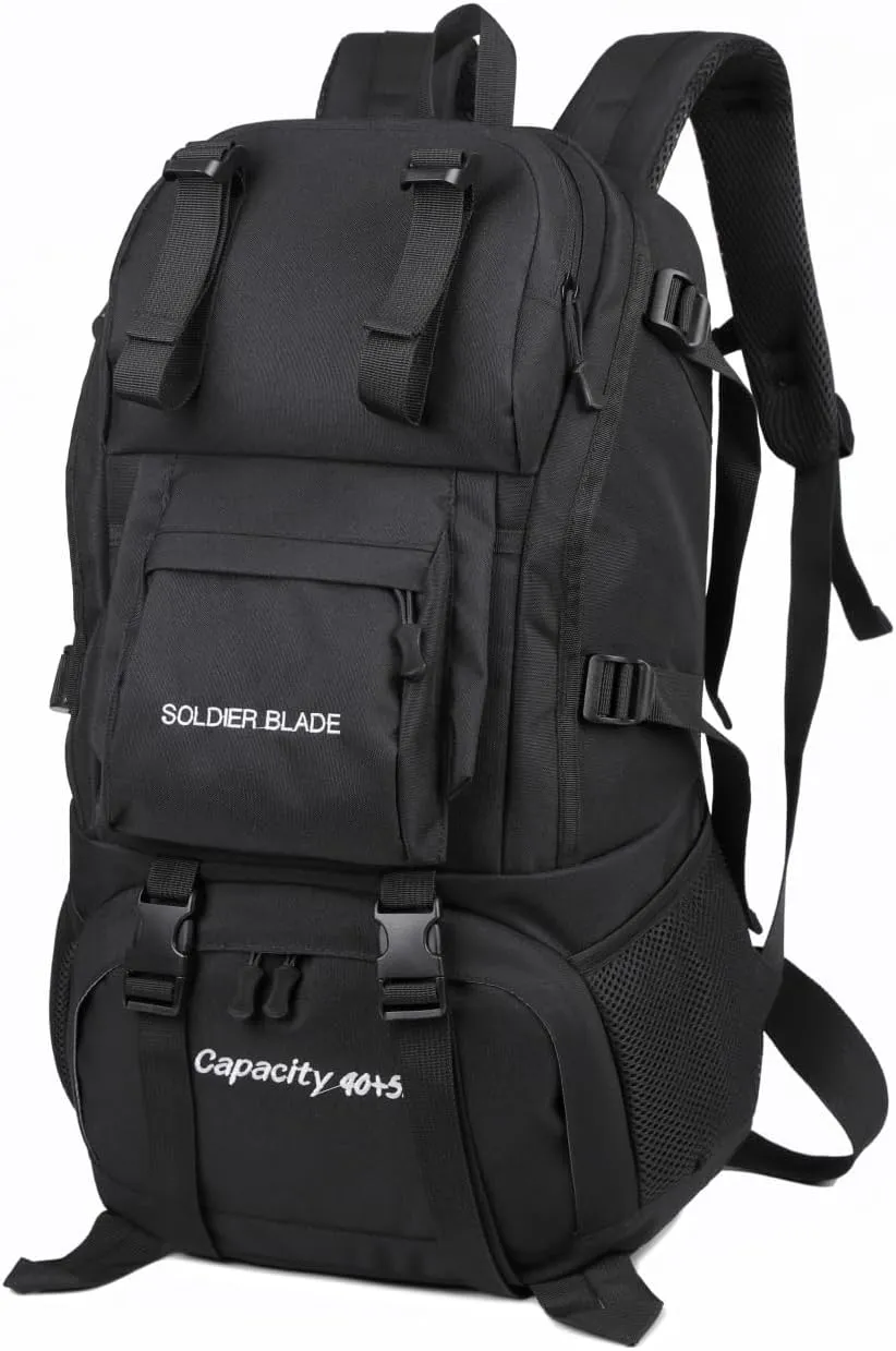 Travel Backpack for Outdoor Sport Camp Hiking Trekking Bag Camping Rucksack（black）