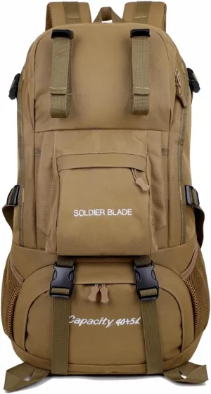 Travel Backpack for Outdoor Sport Camp Hiking Trekking Bag Camping Rucksack（Camel color）