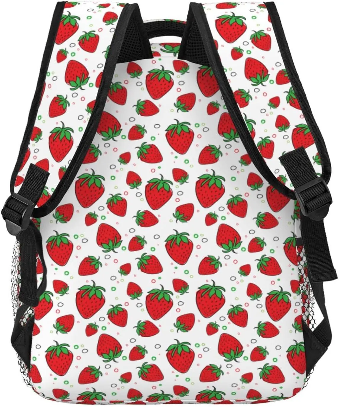 Travel Laptop Backpack Pretty Strawberry Lightweight College Backapck Unisex Multipurpose Casual Daypack for Women Men Adult Hiking Traveling Camping