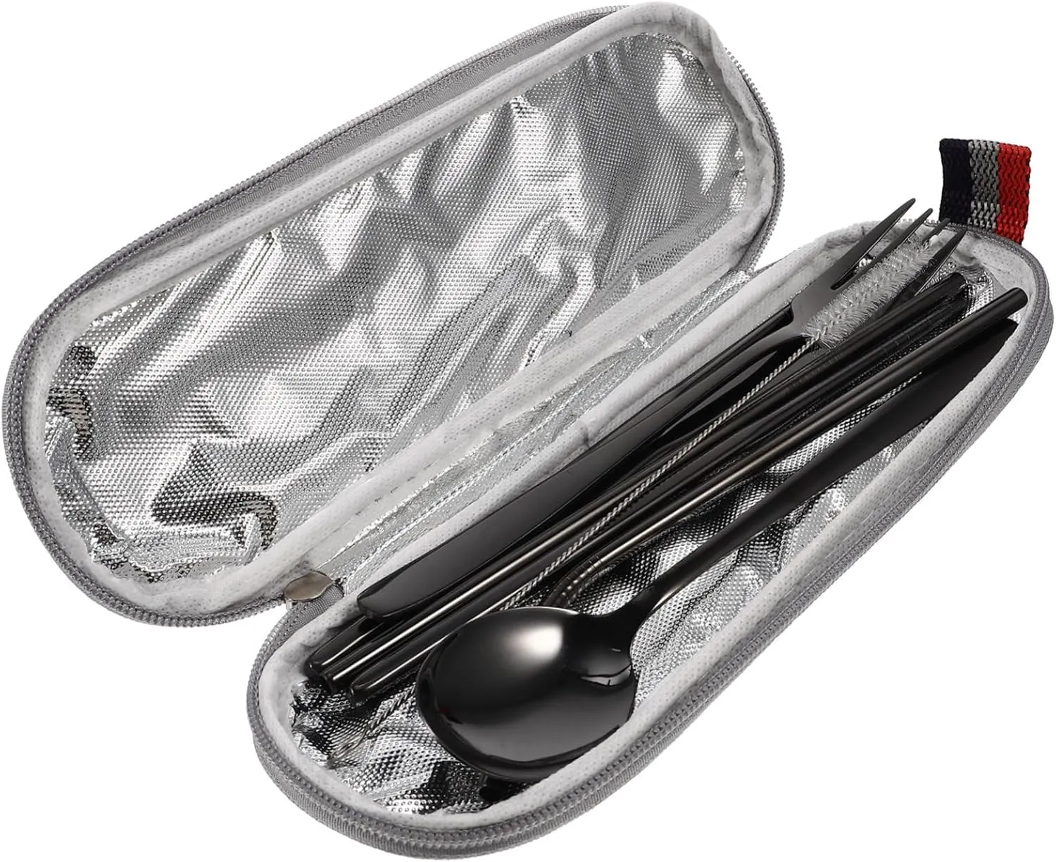 Travel Tableware Set 4 Piece Stainless Steel Silverware Compact Camping Utensils Reusable Cutlery for Picnic Hiking