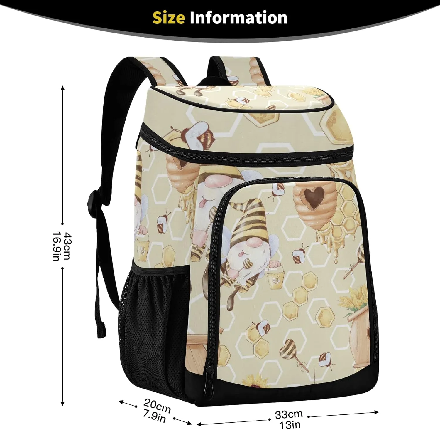 Tropical Pineapples Fruits Cooler Backpack Insulated Leak Proof Beach Cooler Bag Soft Lunch Picnic Hiking Camping Backpack Cooler