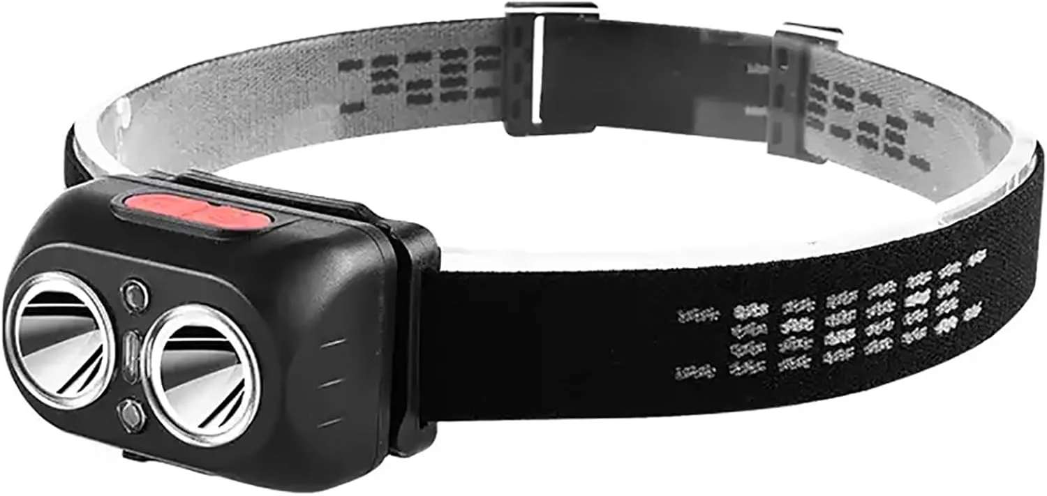 TsoLay Rechargeable Headlamp, USB Rechargeable Cap, Clip-on Cap Light with Elastic Headband and Motion Sensor, Llumination Angle Adjust 0-45 Degrees, 3 Light Modes, Men Gifts for Dad and Husband