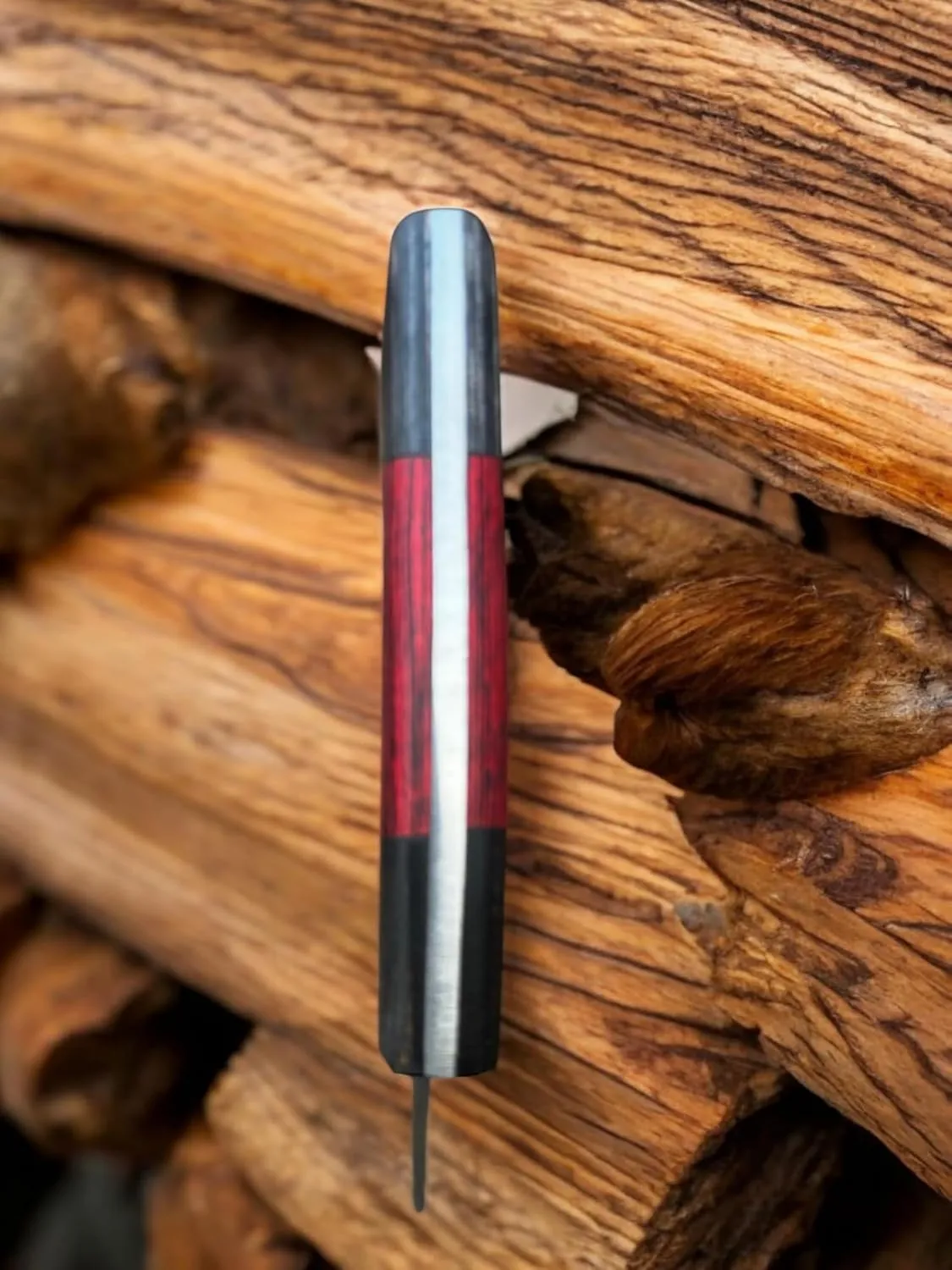 TTC-111 Handmade Demascus Ulu kitchen Knife -Wood Handle (Exotic Wood)