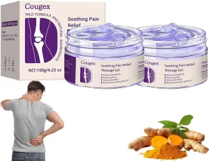 Turmeric & Emu Oil Arthritis Soothing Pain Relief Massage Gel, Curcumin and Emu Oil Pain Gel, Soothing Muscle & Joint, Joint Pain Relief Cream for Back, Neck, Hands, Knee (2)