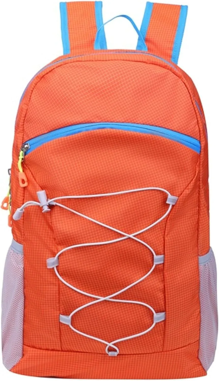 TWO KAT Lightweight Packable Hiking Backpack 20L Bottle Holder, Water Resistant Daypack, Foldable Bags Travel Camping Outdoor (Orange)
