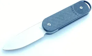 TWO SUN Twosun Folding Knife Slip Joint Fast Open M390 Blade Titanium/Carbon Fiber Handle TS362-M390-CF
