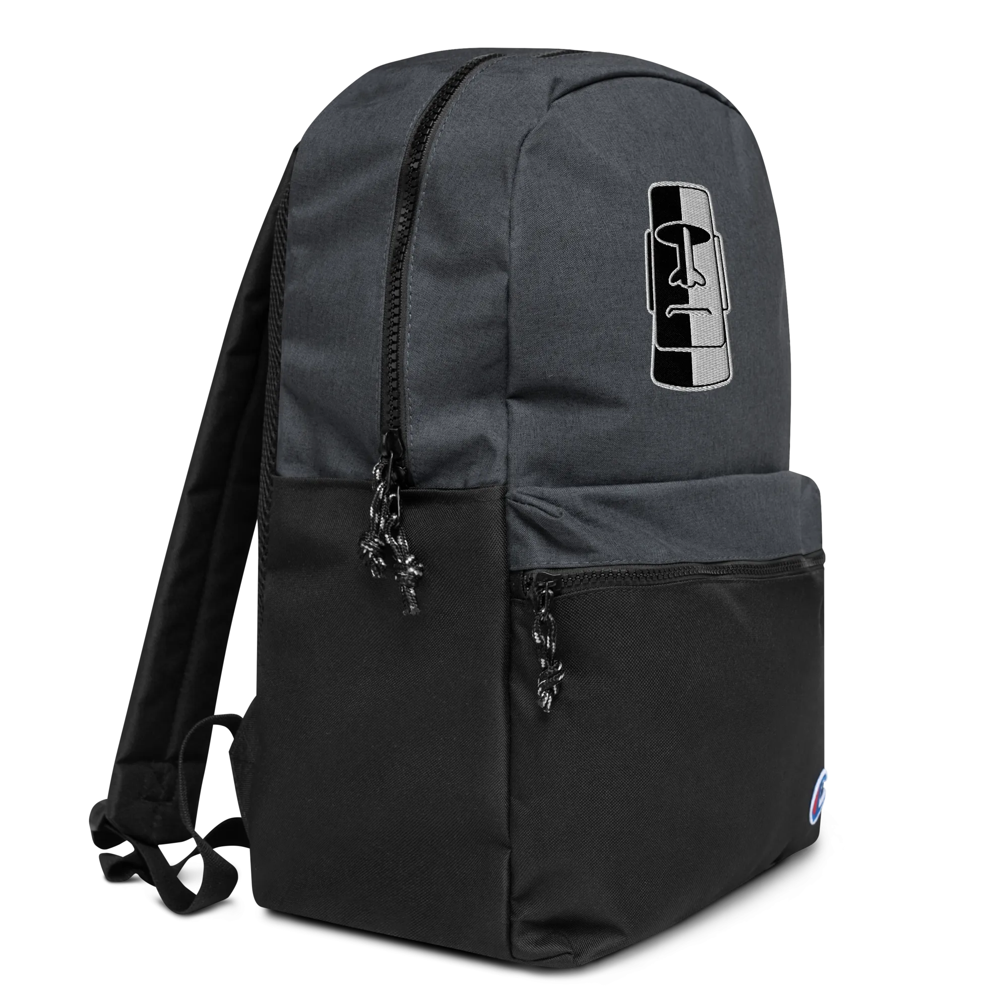 Two Tone Moai Embroidered Champion Backpack