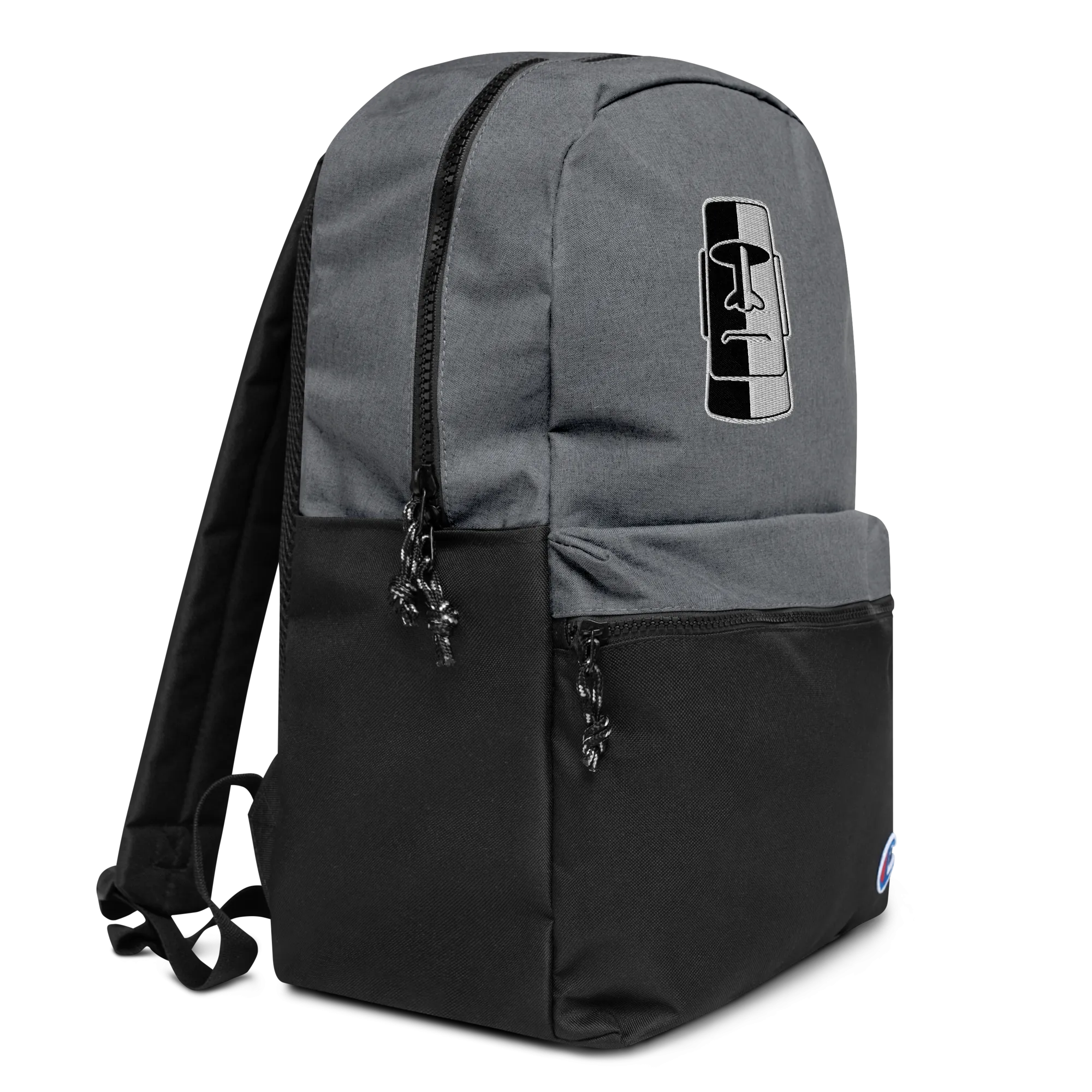 Two Tone Moai Embroidered Champion Backpack