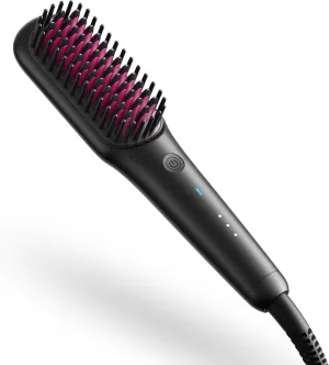 TYMO Portable Hair Straightener Brush - Ionic Mini Straightening Brush for Short Hair, Ionic Hot Comb Straightener for Women, 0.39lb Ultra Lightweight for Travel, 200M Negative Ions, Dual Voltage
